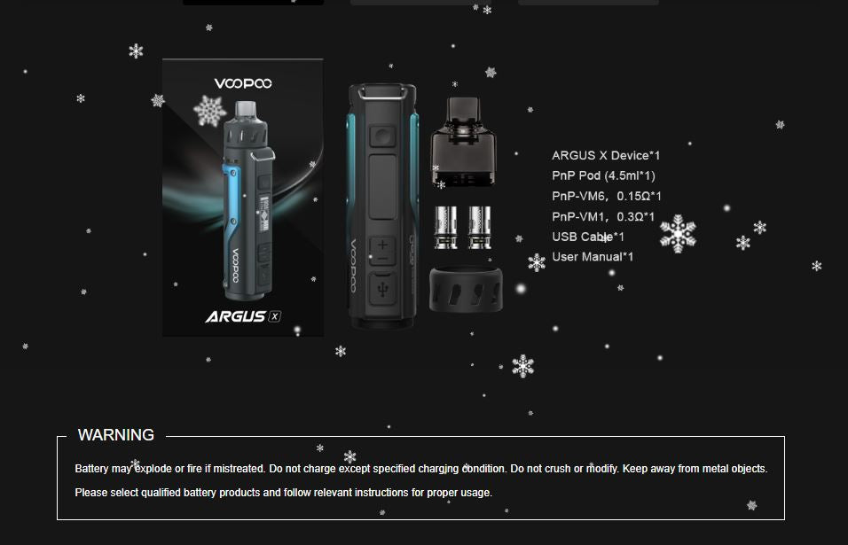 原廠正品 VOOPOO Argus X 80W 18650電池版 VC蒸氣