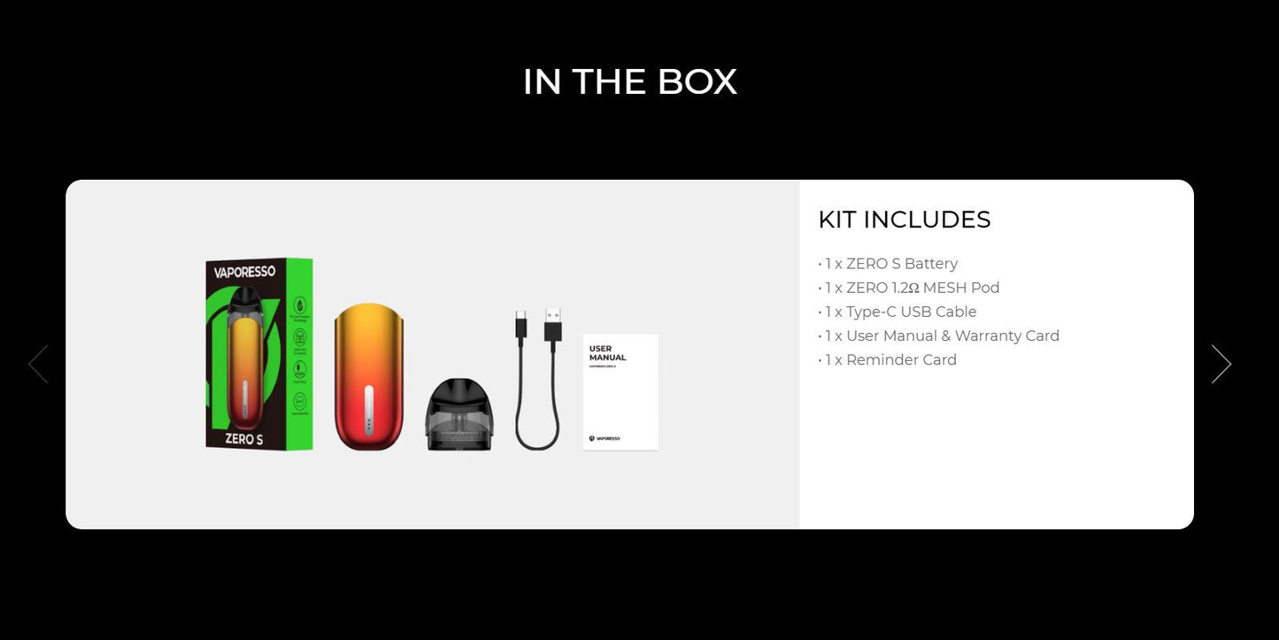 原廠正品 Vaporesso Zero S 650mAh 小煙主機 通用ZERO ZERO 2 VC蒸氣