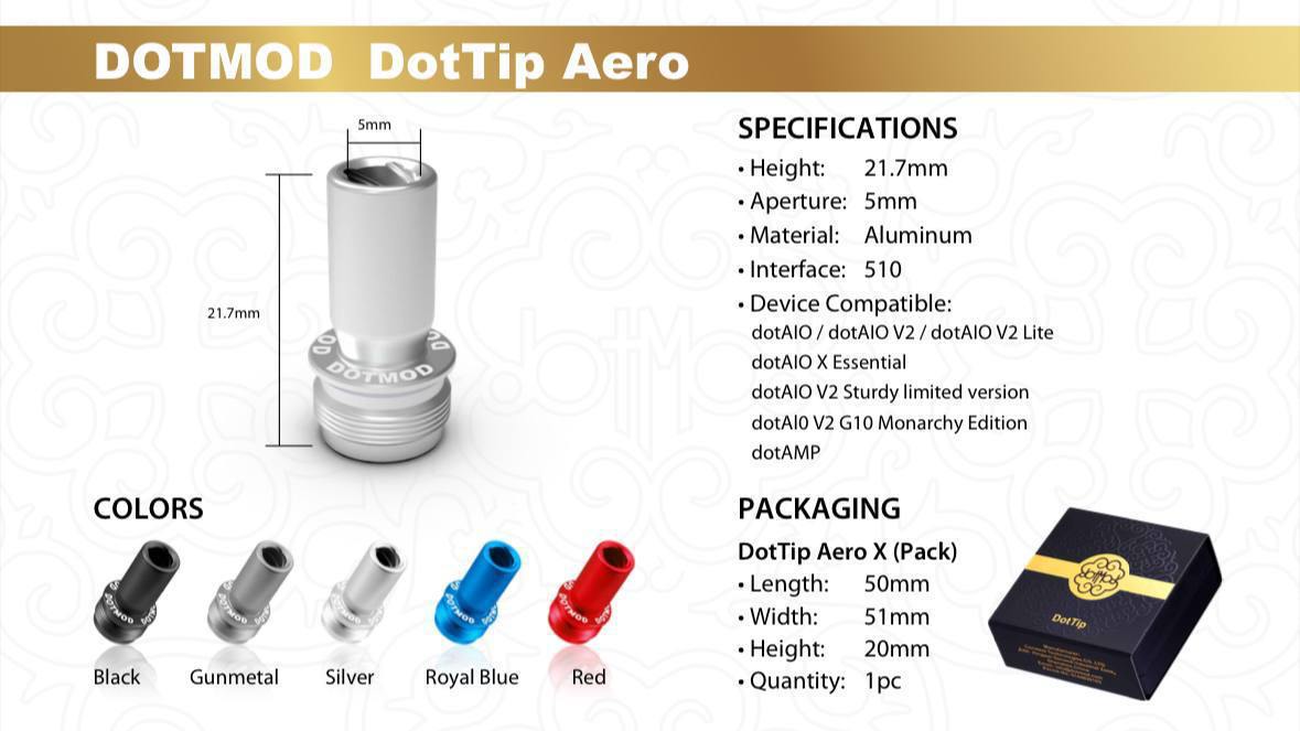原廠正品 DOTMOD 佩特里 DotTip Aero螺紋吸嘴 VC蒸氣