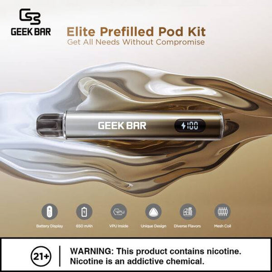 原廠正品  Geek Bar Elite Prefilled Pod Kit 菁英 一次性換彈 拋棄式 電子煙 VC蒸氣