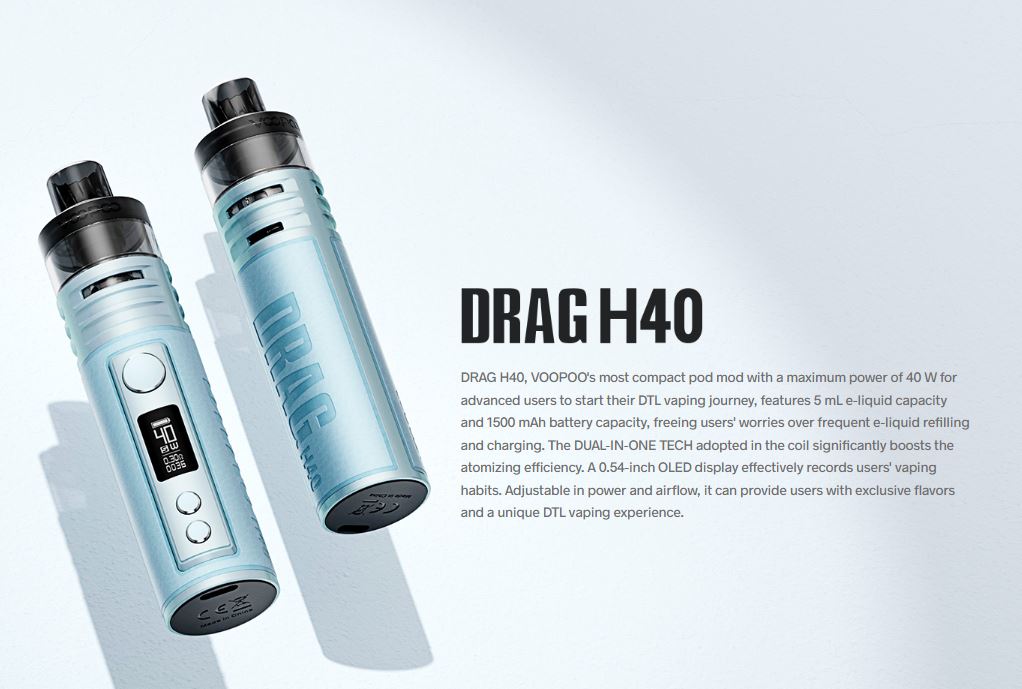 原廠正品 VOOPOO DRAG H40 40W 電子煙主機套裝 VC蒸氣