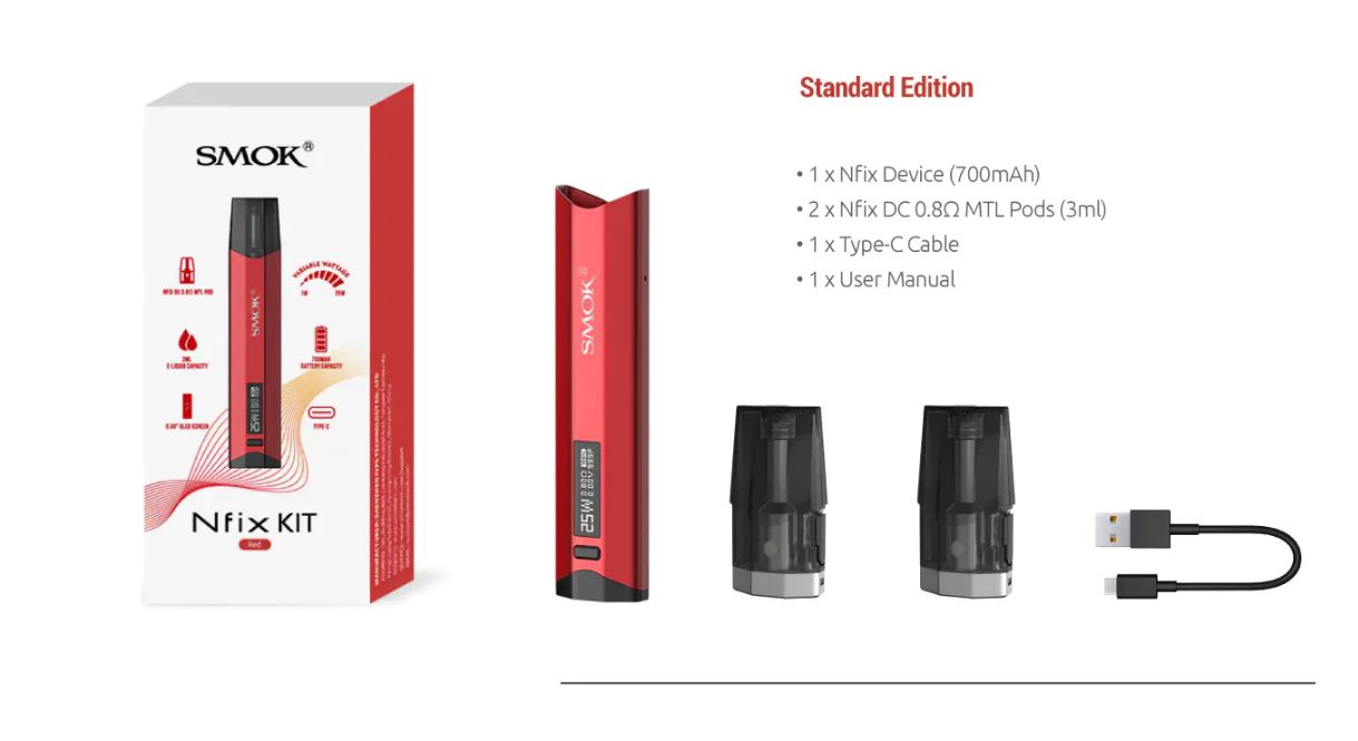 原廠正品 Smok Nfix 恩菲思 25W 電子煙 小煙 主機 彈 VC蒸氣