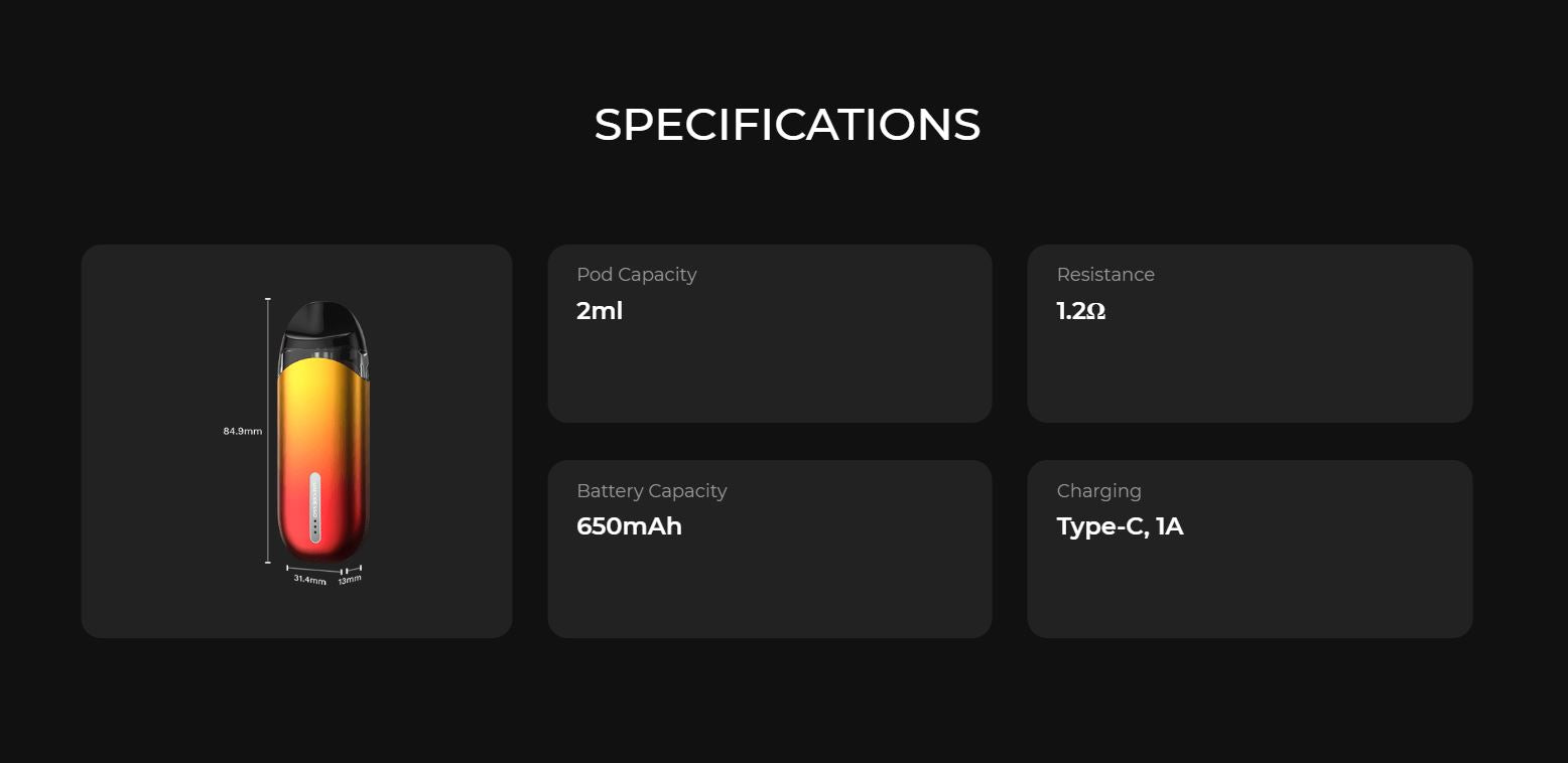 原廠正品 Vaporesso Zero S 650mAh 小煙主機 通用ZERO ZERO 2 VC蒸氣