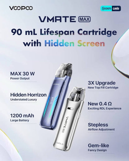 原廠正品 Voopoo Vmate MAX 30W 可調瓦小煙 1200mAh  電子煙 小煙 VC蒸氣