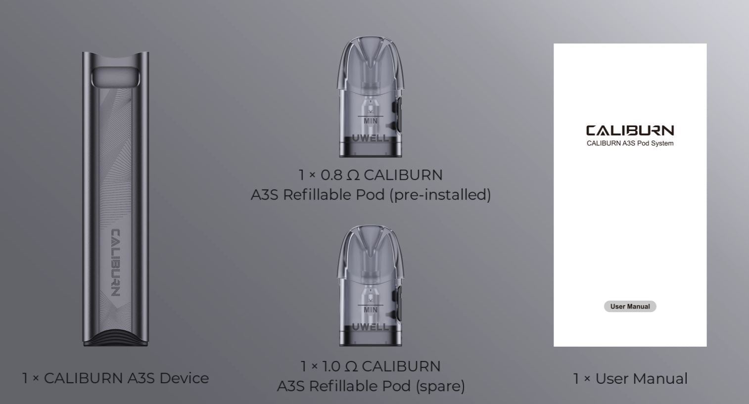 原廠正品 Uwell Caliburn A3S 咖哩棒 A3S VC蒸氣