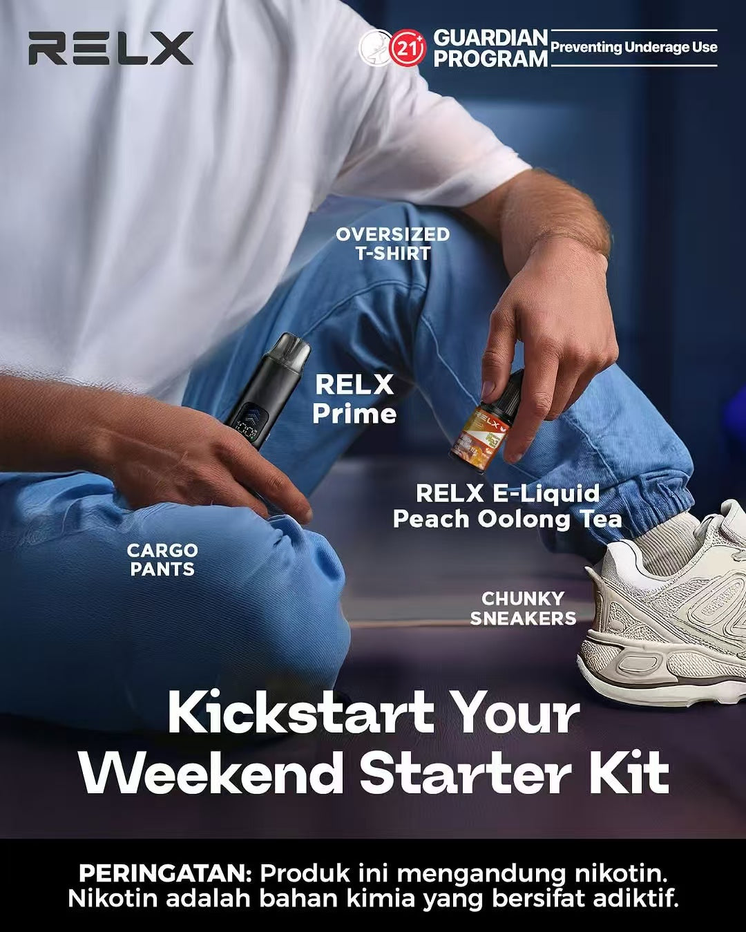 原廠正品 RELX PRIME 全球第一品牌 電子煙  主機套裝 小菸 小煙 自動智控霧化主機｜1000mAh 長效續航 - VC蒸氣