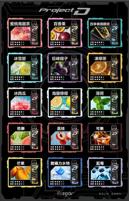 原廠正品 老闆推薦 project D 冰熊卡帶 磁吸便攜換彈 LED顯示屏 一次性 拋棄式 電子煙 小煙  15000口 大容量 可拆卸 非 東京魔盒 ILIA LANA RELX SP2 S 魅海 - VC蒸氣