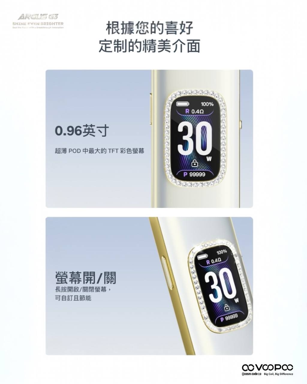 原廠正品 VOOPOO ARGUS G3 阿格斯 g3 1500mAh  大容量 電子煙 小煙 VC蒸氣